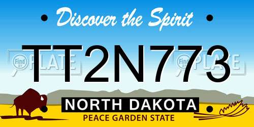 TT2N773 North Dakota License Plate