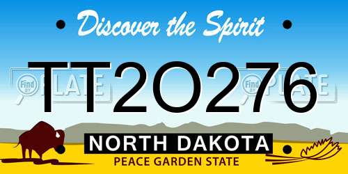 TT2O276 North Dakota License Plate
