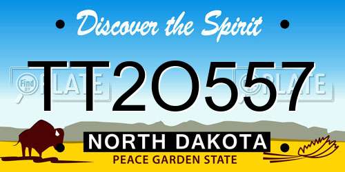 TT2O557 North Dakota License Plate