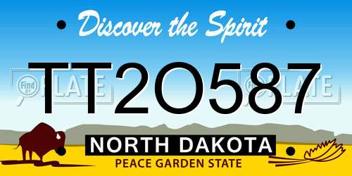 TT2O587 North Dakota License Plate
