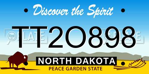 TT2O898 North Dakota License Plate