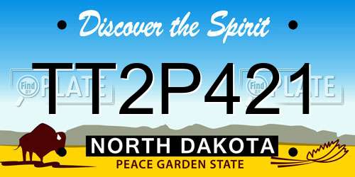 TT2P421 North Dakota License Plate
