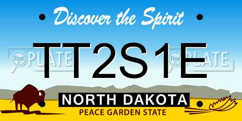 TT2S1E North Dakota License Plate