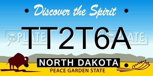 TT2T6A North Dakota License Plate