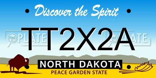 TT2X2A North Dakota License Plate