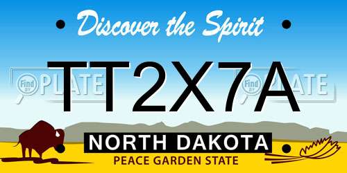 TT2X7A North Dakota License Plate