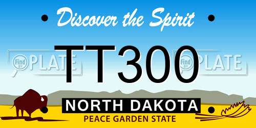 TT300 North Dakota License Plate