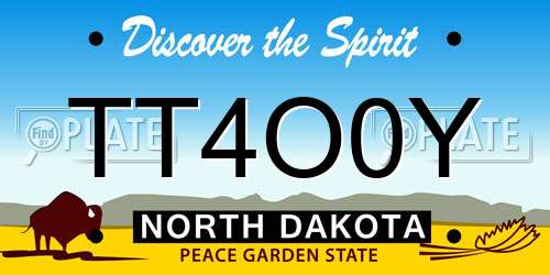 TT4O0Y North Dakota License Plate