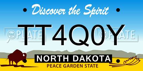 TT4Q0Y North Dakota License Plate