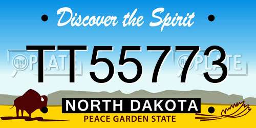 TT55773 North Dakota License Plate