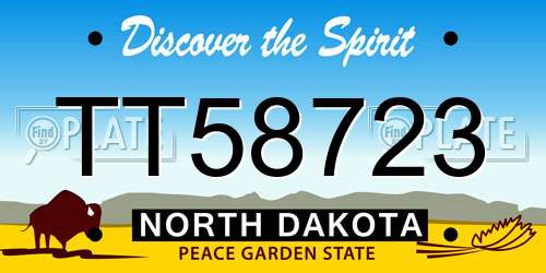 TT58723 North Dakota License Plate