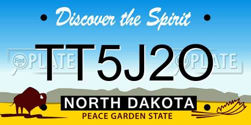 TT5J2O North Dakota License Plate