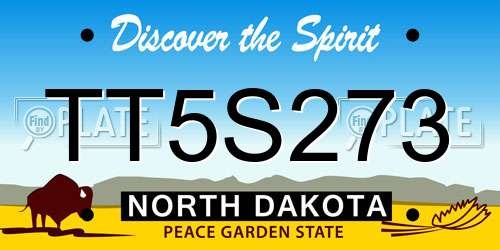 TT5S273 North Dakota License Plate