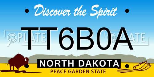 TT6B0A North Dakota License Plate