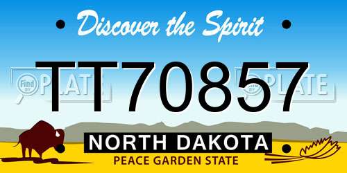 TT70857 North Dakota License Plate