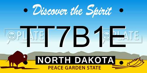 TT7B1E North Dakota License Plate