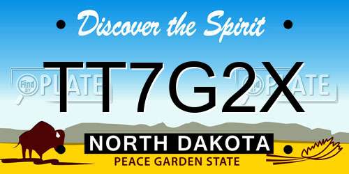 TT7G2X North Dakota License Plate