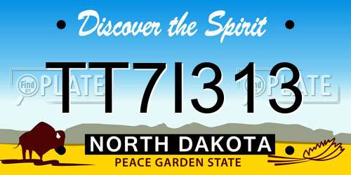 TT7I313 North Dakota License Plate