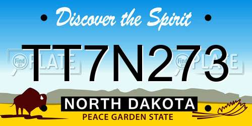 TT7N273 North Dakota License Plate