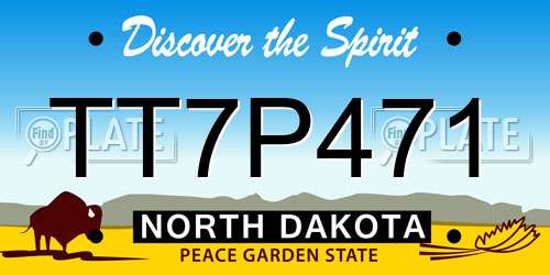 TT7P471 North Dakota License Plate