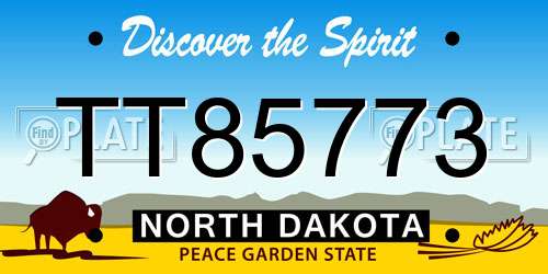 TT85773 North Dakota License Plate