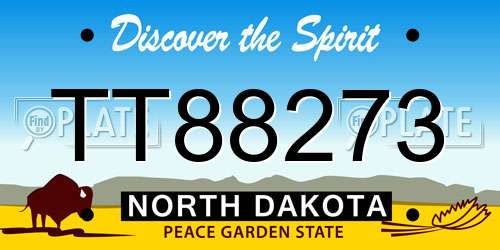 TT88273 North Dakota License Plate