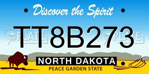 TT8B273 North Dakota License Plate