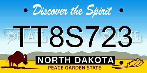 TT8S723 North Dakota License Plate