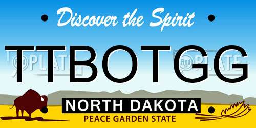 TTBOTGG North Dakota License Plate