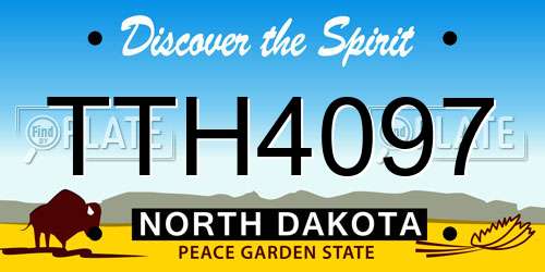 TTH4097 North Dakota License Plate