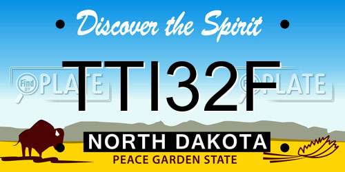 TTI32F North Dakota License Plate