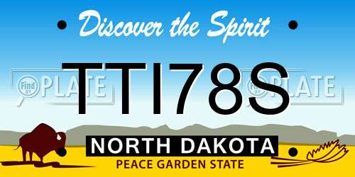 TTI78S North Dakota License Plate