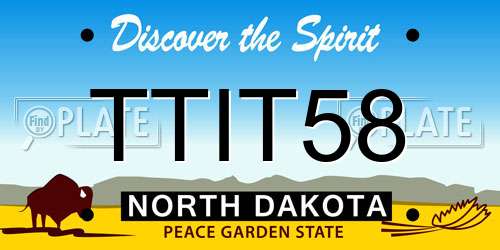 TTIT58 North Dakota License Plate