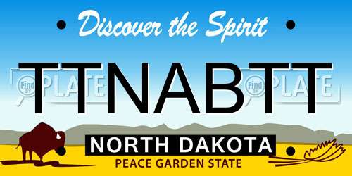 TTNABTT North Dakota License Plate