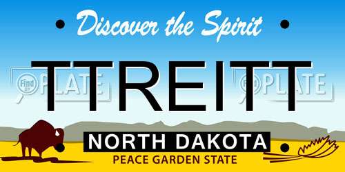 TTREITT North Dakota License Plate