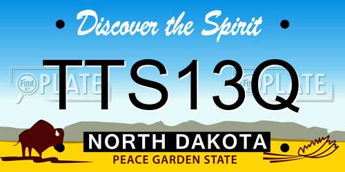 TTS13Q North Dakota License Plate