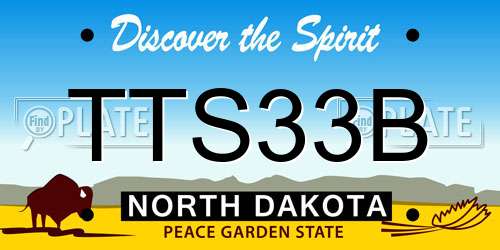 TTS33B North Dakota License Plate
