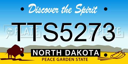 TTS5273 North Dakota License Plate