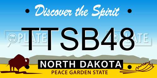 TTSB48 North Dakota License Plate