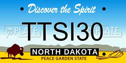 TTSI30 North Dakota License Plate