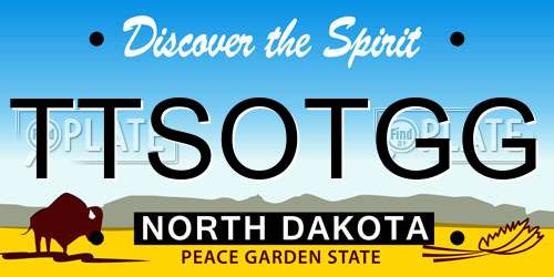 TTSOTGG North Dakota License Plate