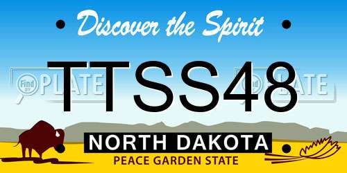 TTSS48 North Dakota License Plate