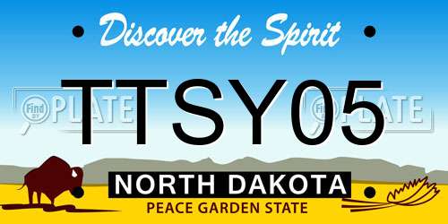 TTSY05 North Dakota License Plate