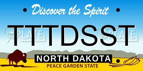 TTTDSST North Dakota License Plate