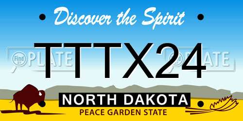 TTTX24 North Dakota License Plate