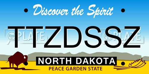TTZDSSZ North Dakota License Plate