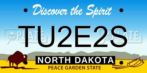 TU2E2S North Dakota License Plate