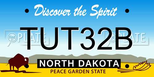 TUT32B North Dakota License Plate