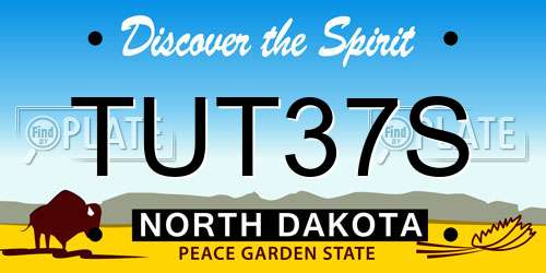 TUT37S North Dakota License Plate