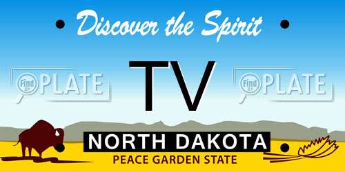 TV North Dakota License Plate